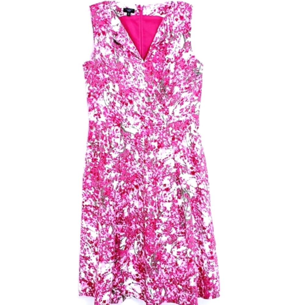 Talbots Nwot Linen Pink Floral Sleeveless …
